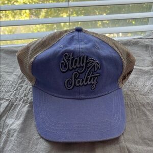 Stay Salty Blue and Tan Cap